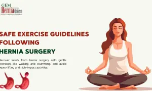 Safe exercise guidelines after hernia surgery, including when you can swim. Gentle recovery with walking and swimming is encouraged.