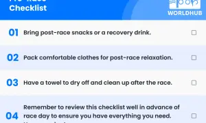 Pre-Race Checklist: Pack snacks, comfy clothes, and a towel. Review this triathlon checklist before race day for a smooth experience.