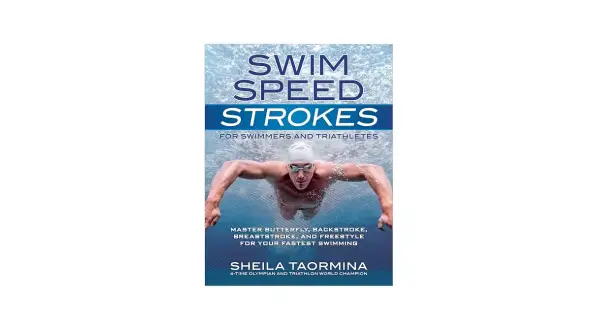 Book cover: "Swim Speed Strokes" by Sheila Taormina, featuring a swimmer demonstrating powerful swimming strokes.