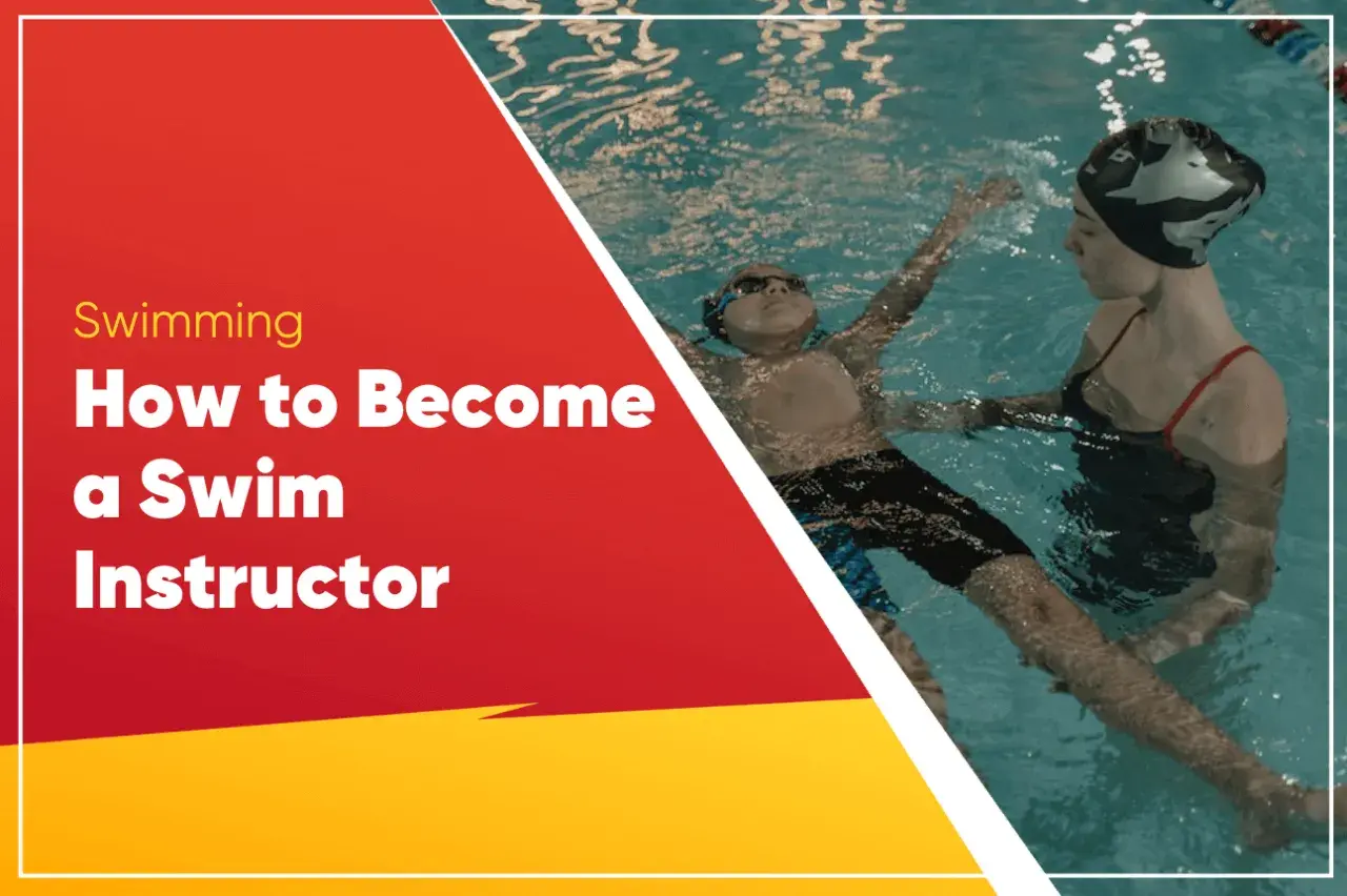 A swim instructor guides a young boy in the water. Learn how to become a swim instructor and share your passion for swimming.