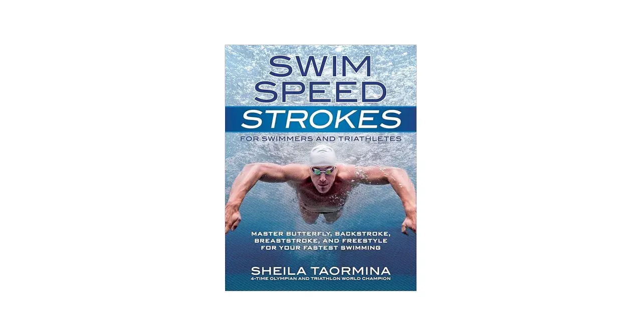 Book cover: "Swim Speed Strokes" by Sheila Taormina, featuring a swimmer demonstrating powerful swimming strokes.